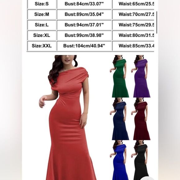 Elegant Sleeveless Off Shoulder Bodycon Long Formal Party Evening Dress - Picture 13 of 15